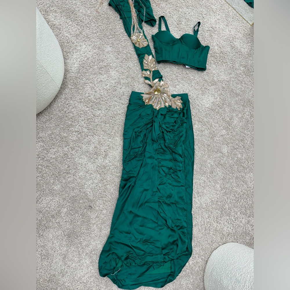 Pre-draped saree - Picture 3 of 12